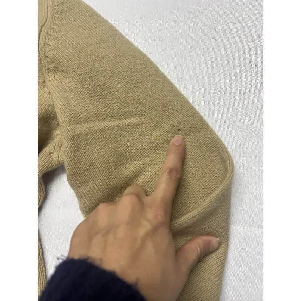 Archie Brown & Son 100% Lambswool Women’s Cardigan Camel Gold Sweater Size 40 - Picture 14 of 16